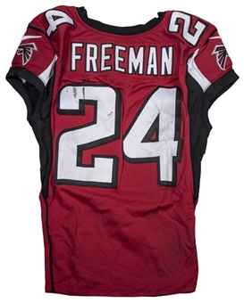 2015 Devonta Freeman Game Used Atlanta Falcons Home Jersey Worn On 12/27/2015 Vs Carolina Panthers (Falcons COA)